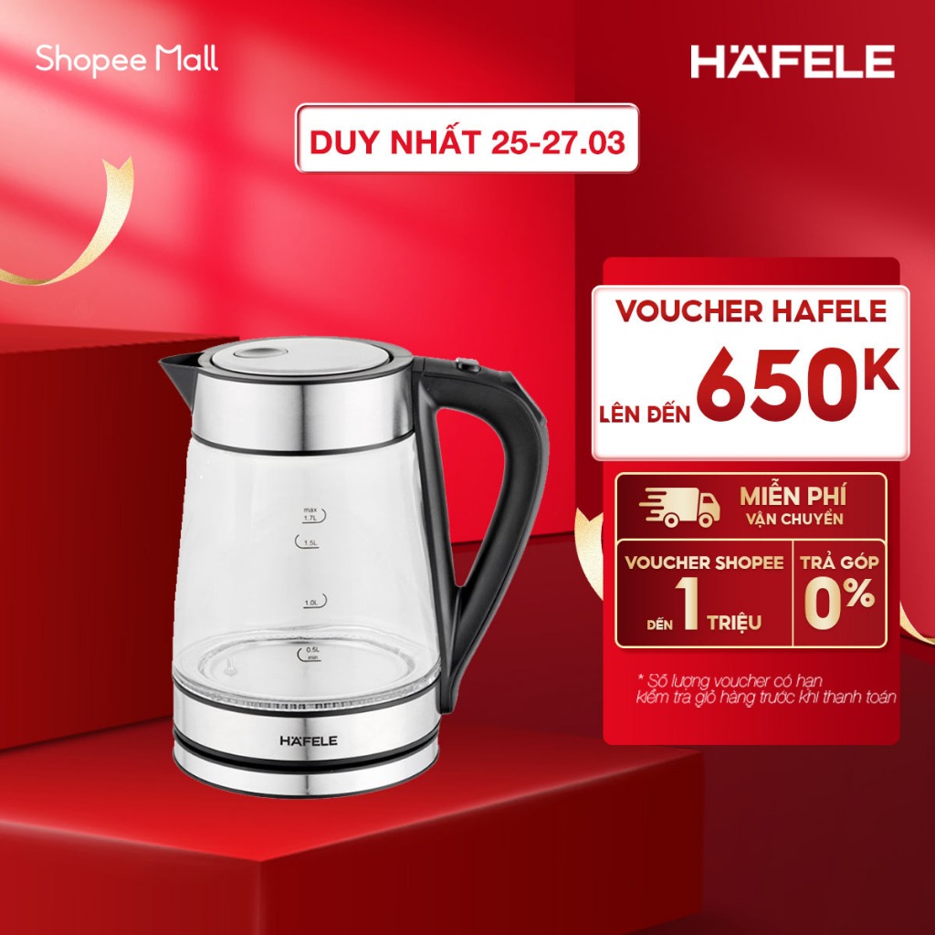 Ấm Đun Siêu Tốc HAFELE T-602C - 535.43.732 - 1,7L