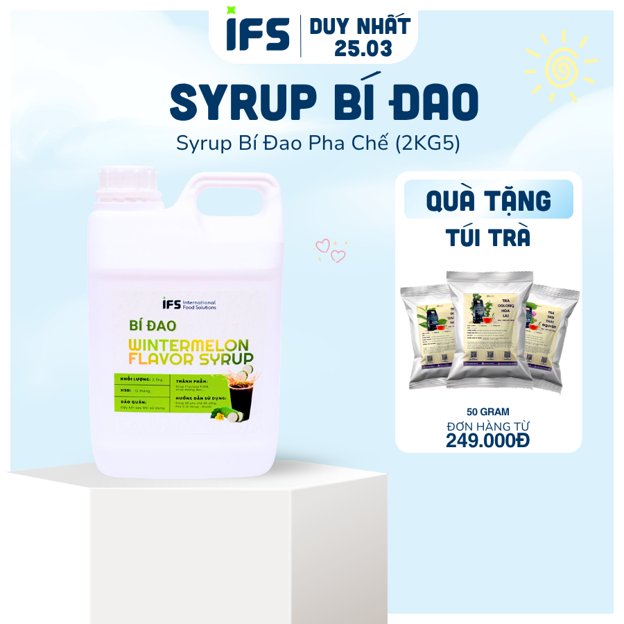 Syrup Bí Đao IFS 2.5Kg - Nguyên Liệu Pha Chế IFS - Syrup pha chế trà bí đao thanh mát