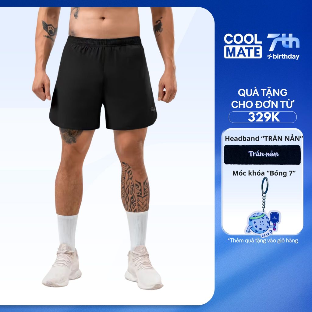 [10h-13h Mua 3 giảm 33%] Quần Shorts Nam Coolmate Economy II 100% Polyester Thấm Hút, Nhanh khô