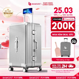 Vali Khung Nhôm Khóa Sập Bamozo Size 22/24/28 Inch, Tăng Sức Chứa Hành Lý- Bảo Hành 10 Năm_ULTRAPACK