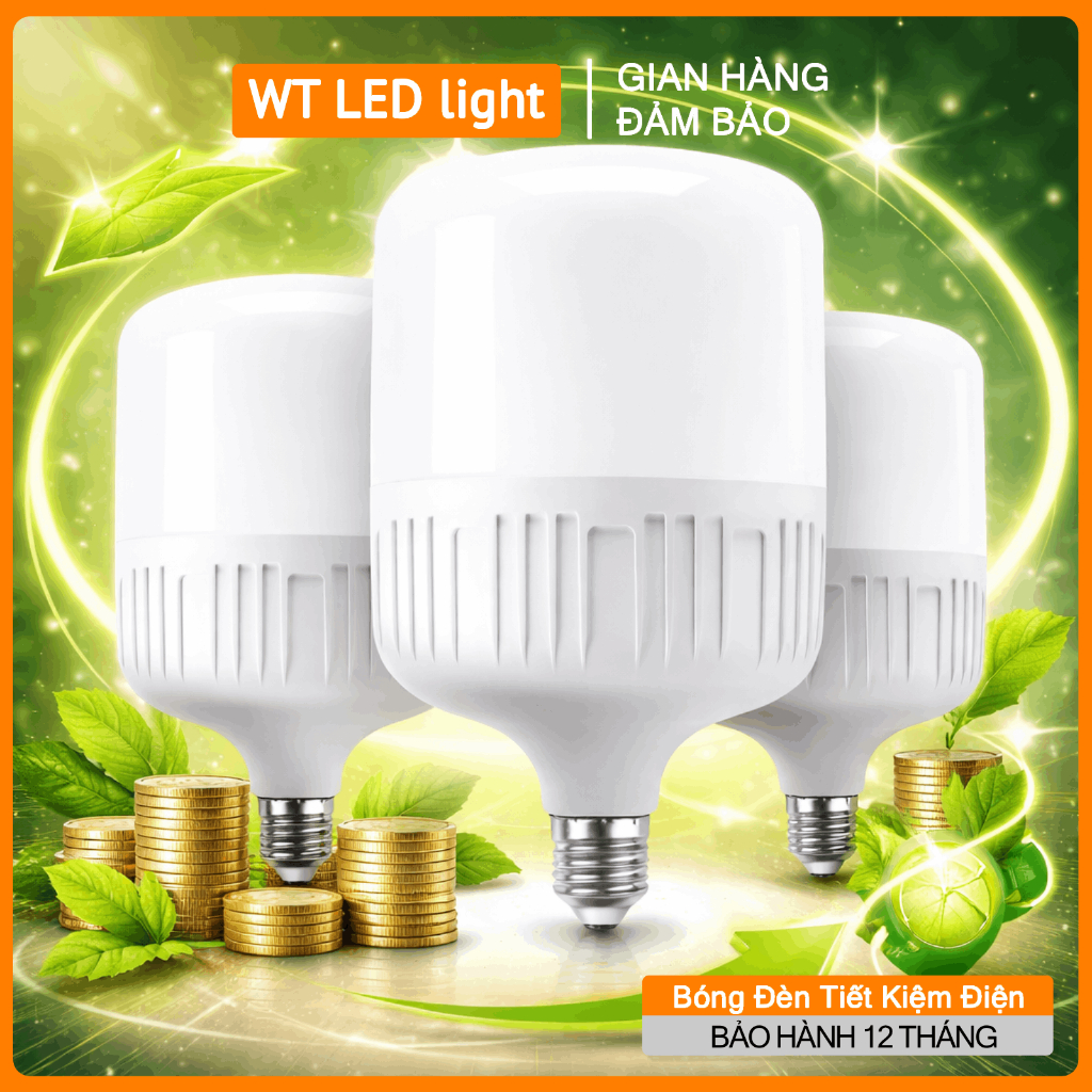 Bóng Đèn LED Trụ Nhựa Tròn 10W - 80W | Đèn Led Cao Cấp Tiết Kiệm Điện