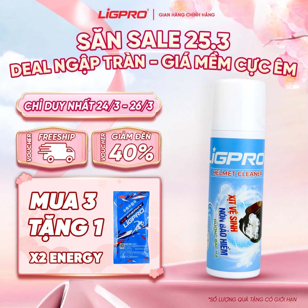 Xịt Vệ Sinh Bảo Hiểm Hương Bạc Hà LIGPRO 300ml Bọt Tuyết Nano Bạc Kháng Khuẩn Khử Mùi Làm Sạch Nhanh