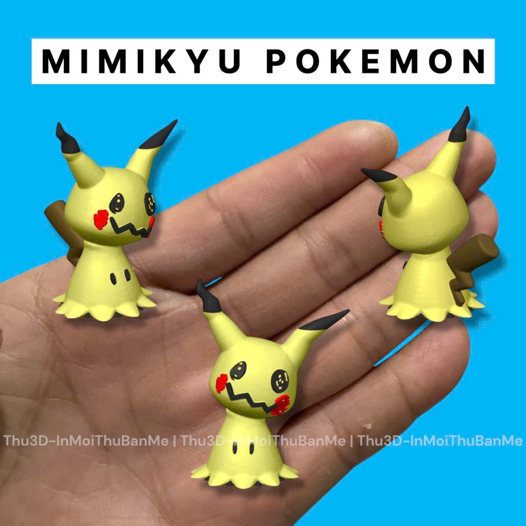 Mimikyu Pokemon | Mô hình đồ chơi 3D & Móc khoá | Bộ sưu tập Pokemon l