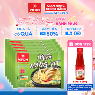 [Voucher 15%] Combo 5 Gói Miến Măng Vịt/Miến Sườn Heo/Miến Lẩu Thái - Hương Vị Đậm Đà, 58g/Gói
