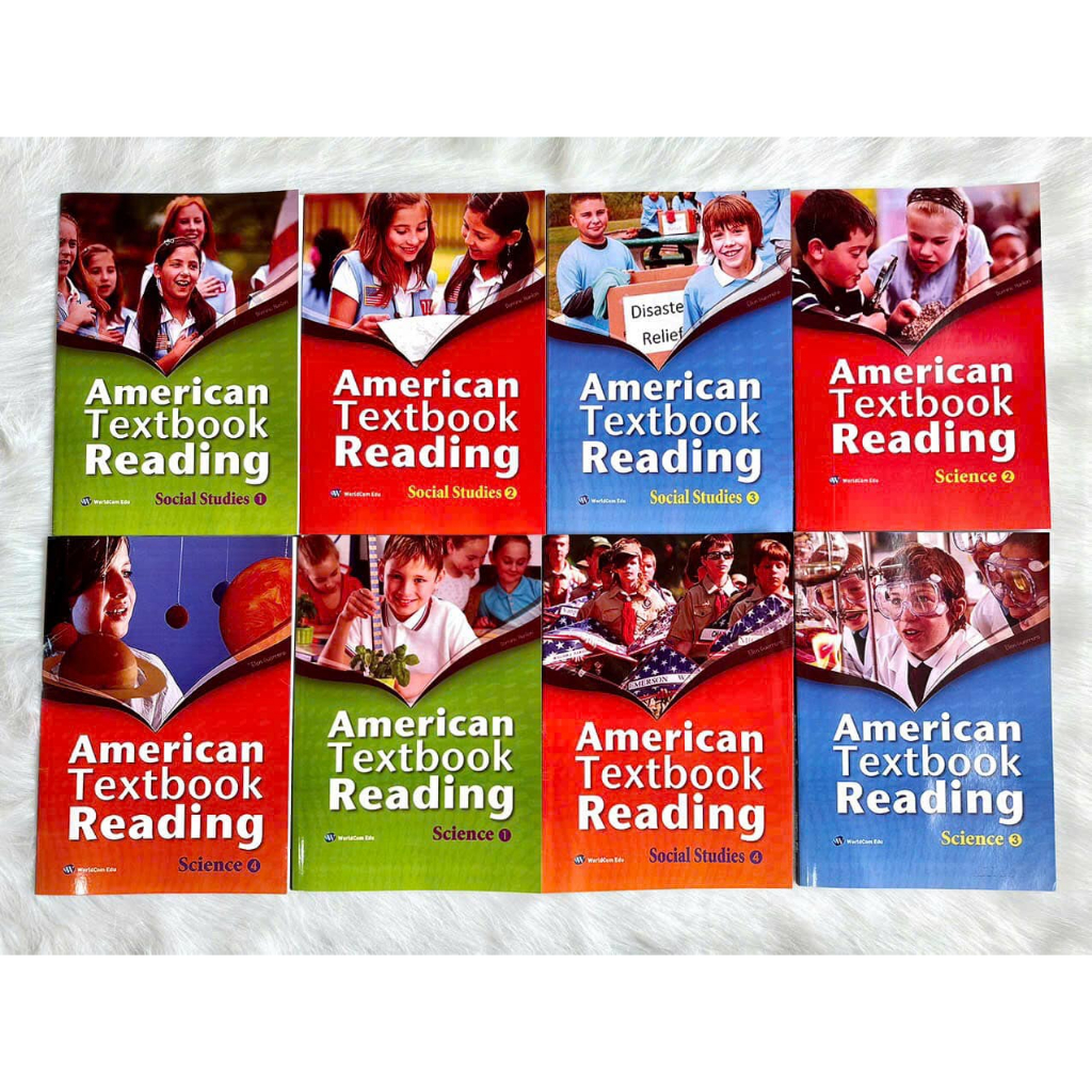 American Textbook Reading - Bộ 8 cuốn học tiếng Anh, Có bán lẻ - In màu - Có đáp án, file nghe