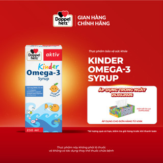 Siro omega 3 cho bé Doppelherz Kinder Omega-3 Syrup hỗ trợ phát triển não bộ và thị lực cho bé