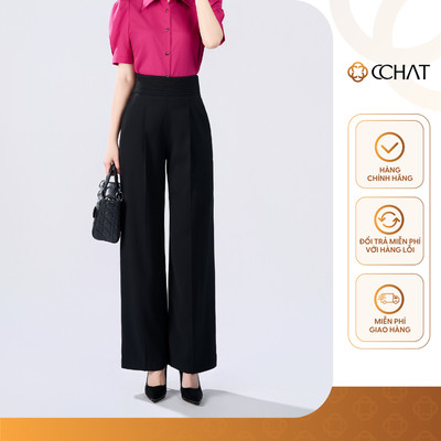 Quần Ống Rộng 𝐂𝐂𝐇𝐀𝐓 Dáng Suông Hinset Ly Xếp Chất Liệu Cao Cấp 25QDS2019ST