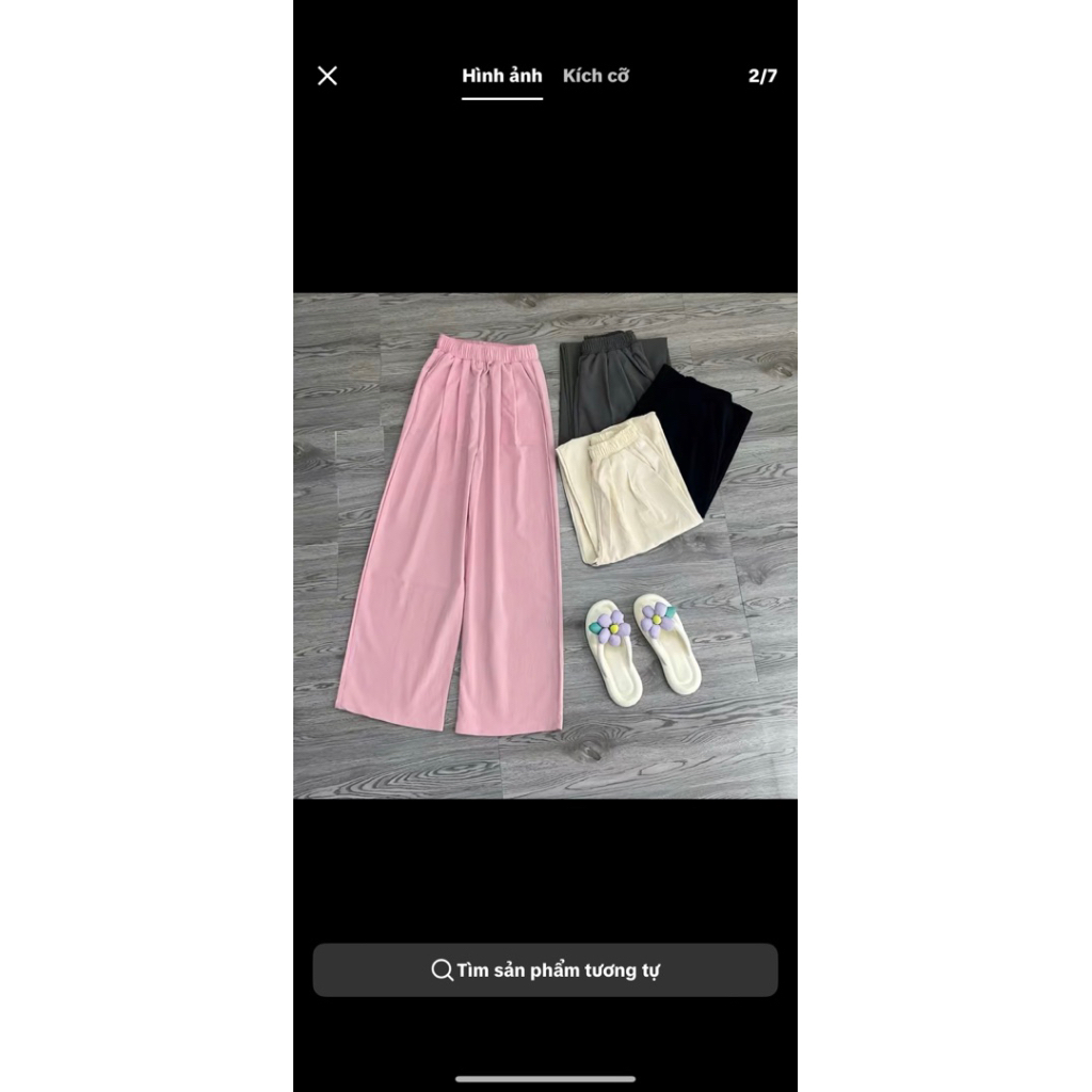 Quần Ống Rộng Chất Đũi Cạp Chun Lưng Cao  phong cách nhật bản Lên Dáng Siêu Xinh | BigBuy360 - bigbuy360.vn