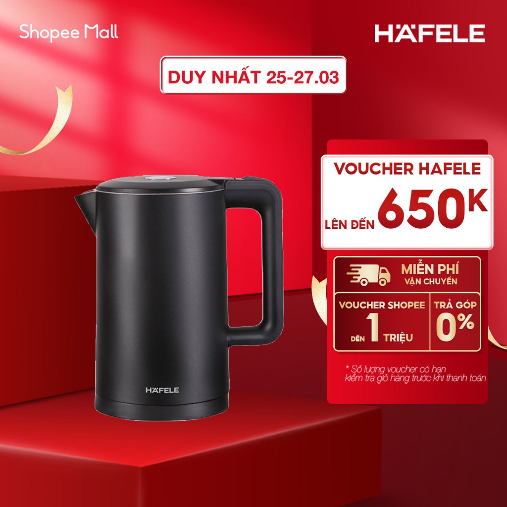 Ấm đun siêu tốc KETTLE Hafele HS-K1705DB 535.43.548