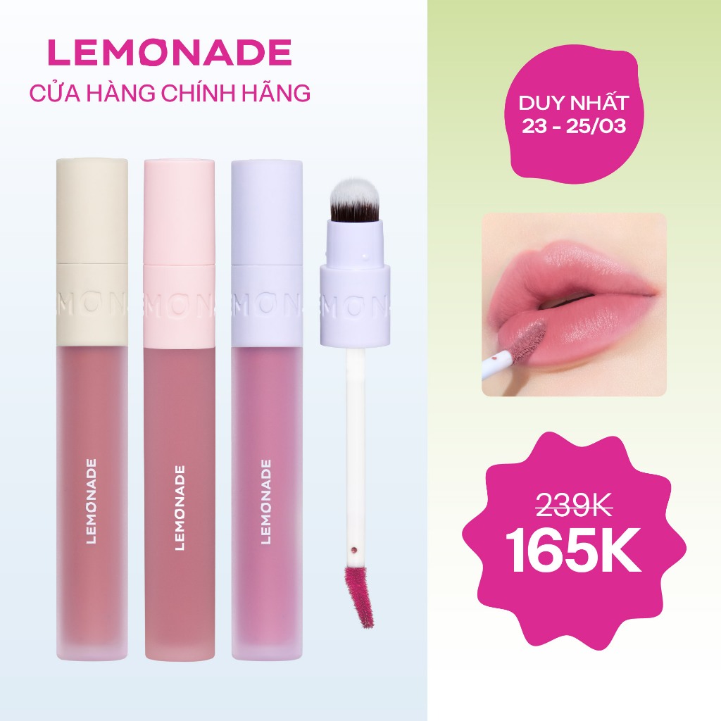 Son kem mịn lì thuần chay Lemonade Perfect Couple Lip 3.5g