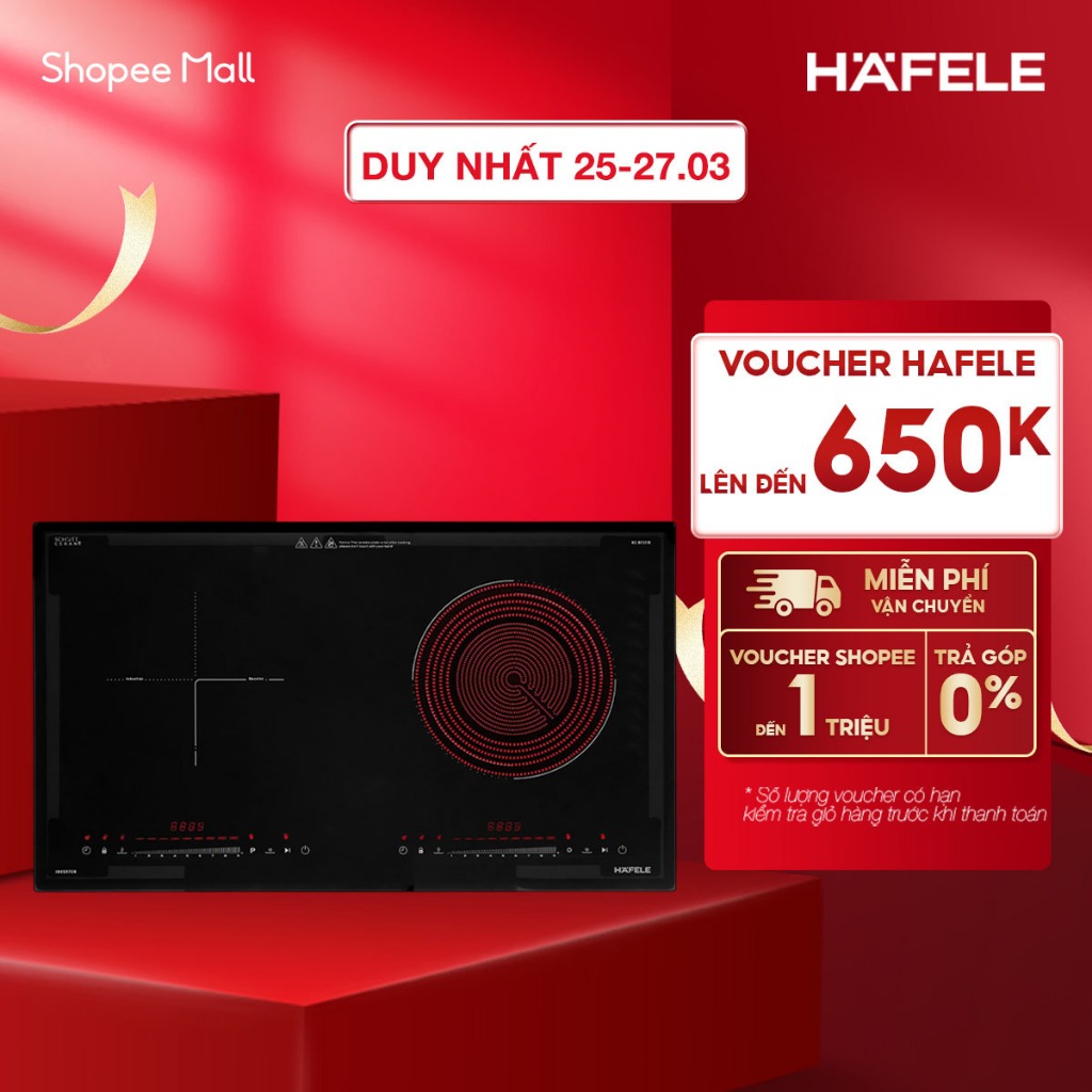 Bếp điện từ kết hợp hai vùng nấu HC-H7321B  536.61.856