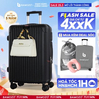 [ Best Seller ] Vali Du Lịch BAMOZO Vali Kéo Chất Liệu Nhựa ABS Bền Đẹp - Được Bảo Hành 5 Năm_8801