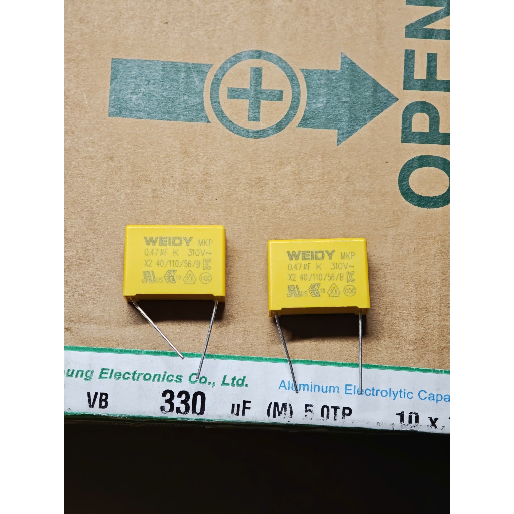 Tụ lọc nguồn MKP, tụ X2 1uF 105J 105  WEIDY mới 100%