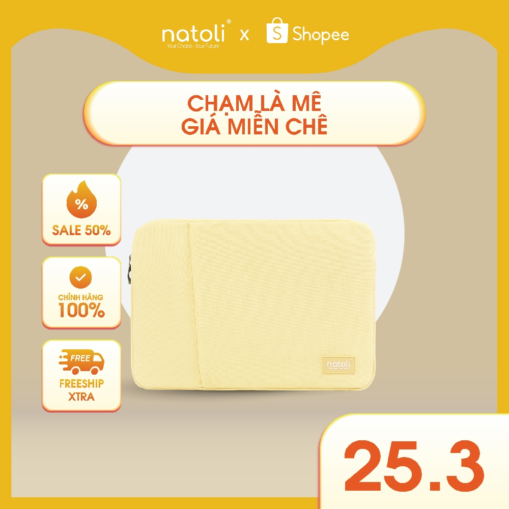 Túi đựng laptop chống sốc thương hiệu NATOLI đủ size dày dặn kháng nước BST Eager Laptop Bag T7