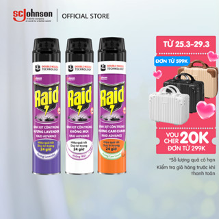 RAID Bình Xịt Côn Trùng/ Xịt Muỗi Bảo Vệ Dài Lâu Hiệu Quả Tốt Duy Trì Trong 24h 300ml/520ml/800ml