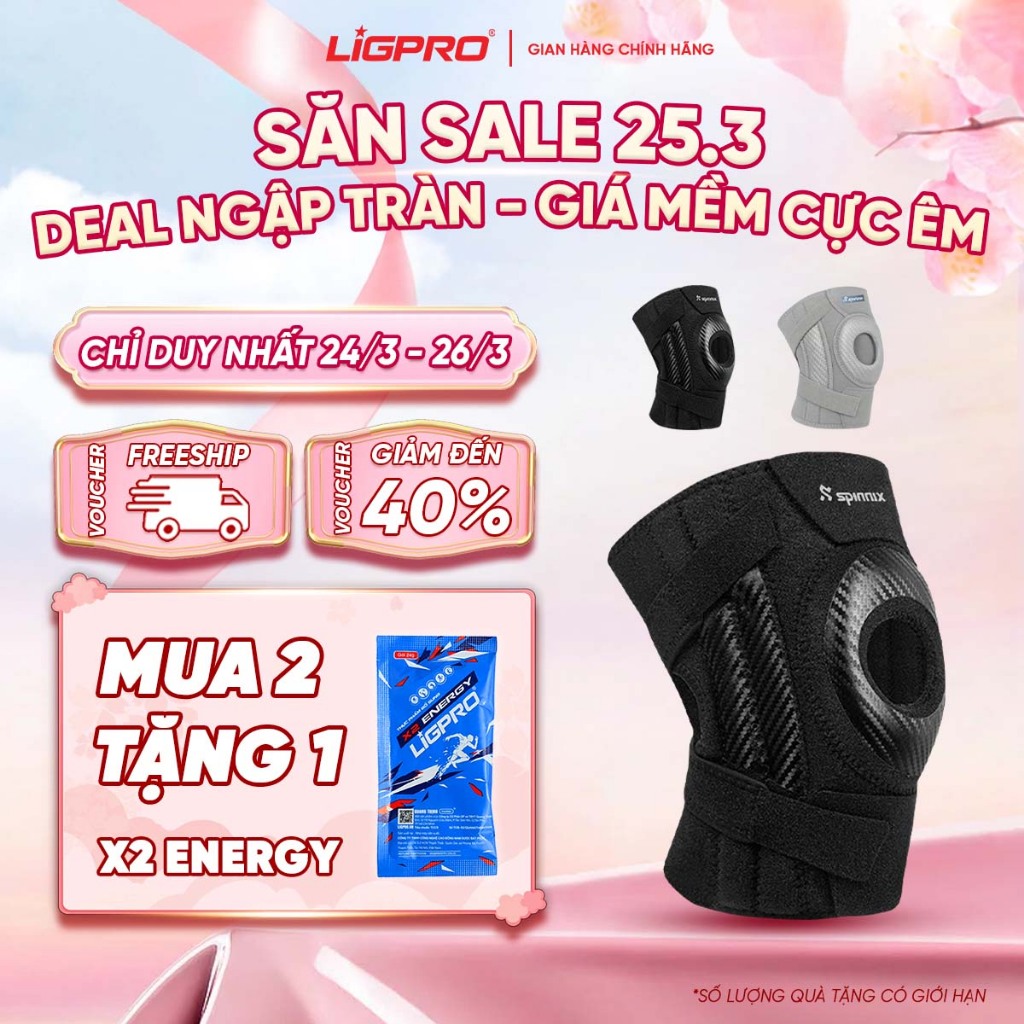 Bó đầu gối thể thao, pickleball Spinnix Novix bảo vệ đầu gối, phục hồi, thoáng khí linh hoạt