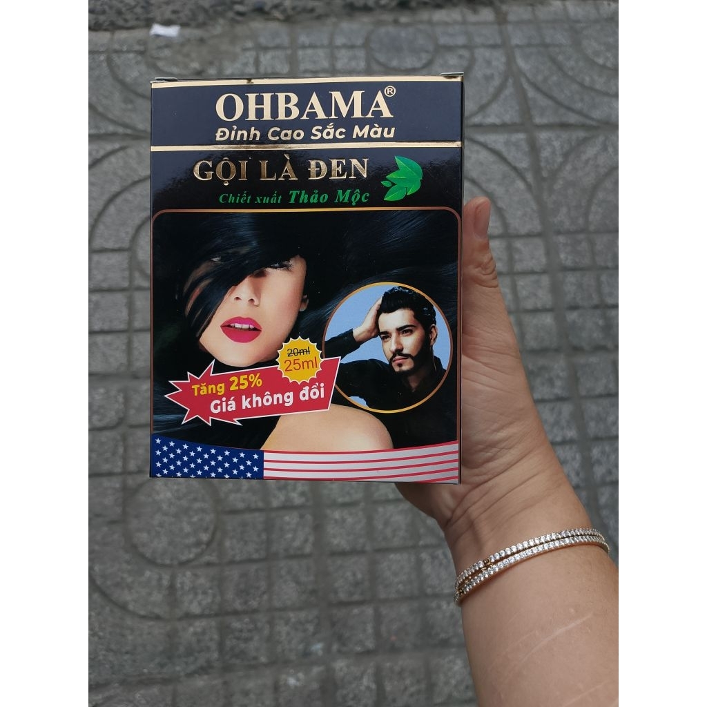 combo 2 hộp dầu gội nhuộm tóc Obama