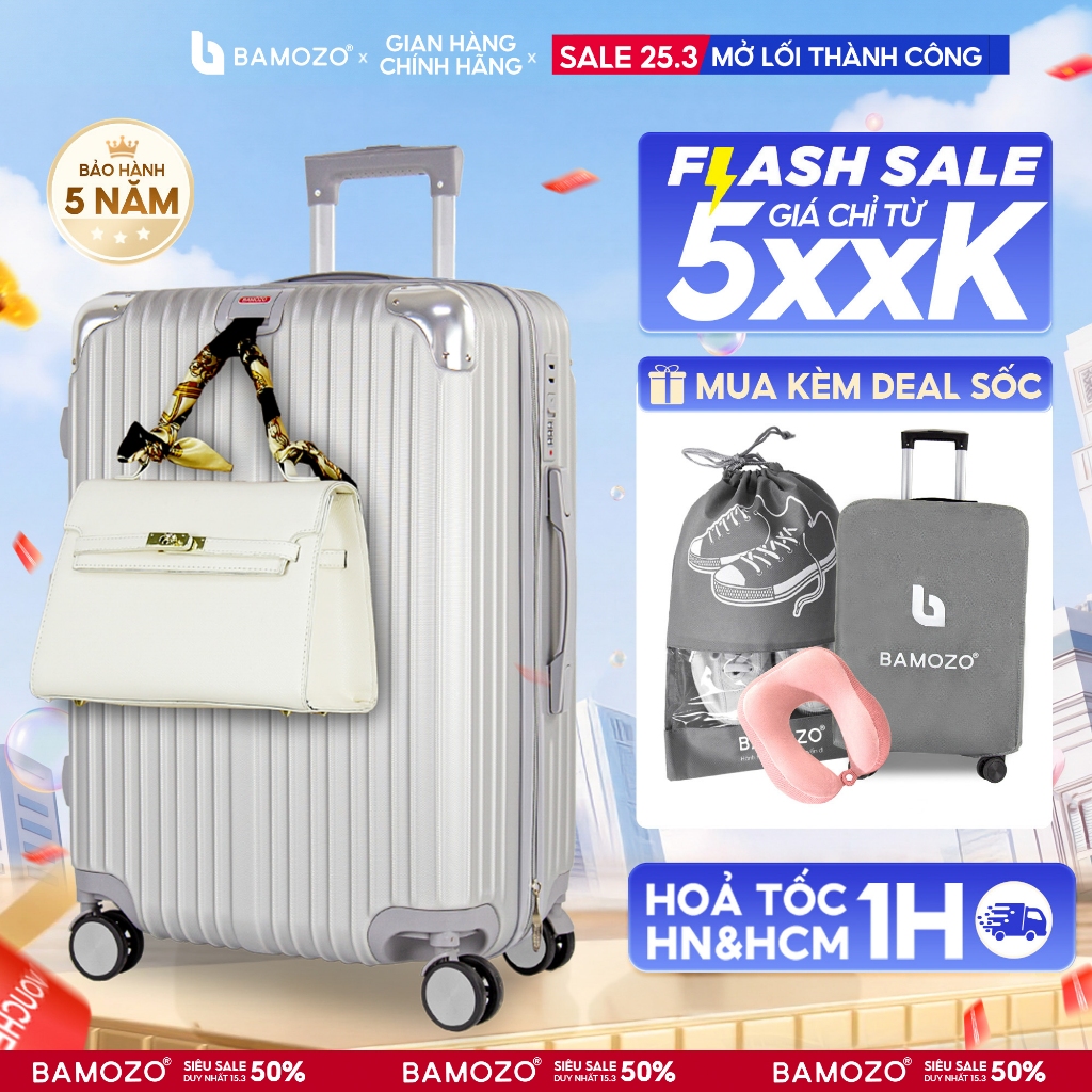 Vali Kéo Du Lịch Bamozo Size 28 Chống Va Đập Chống Trầy Xước Bảo Hành 5 Năm_8809