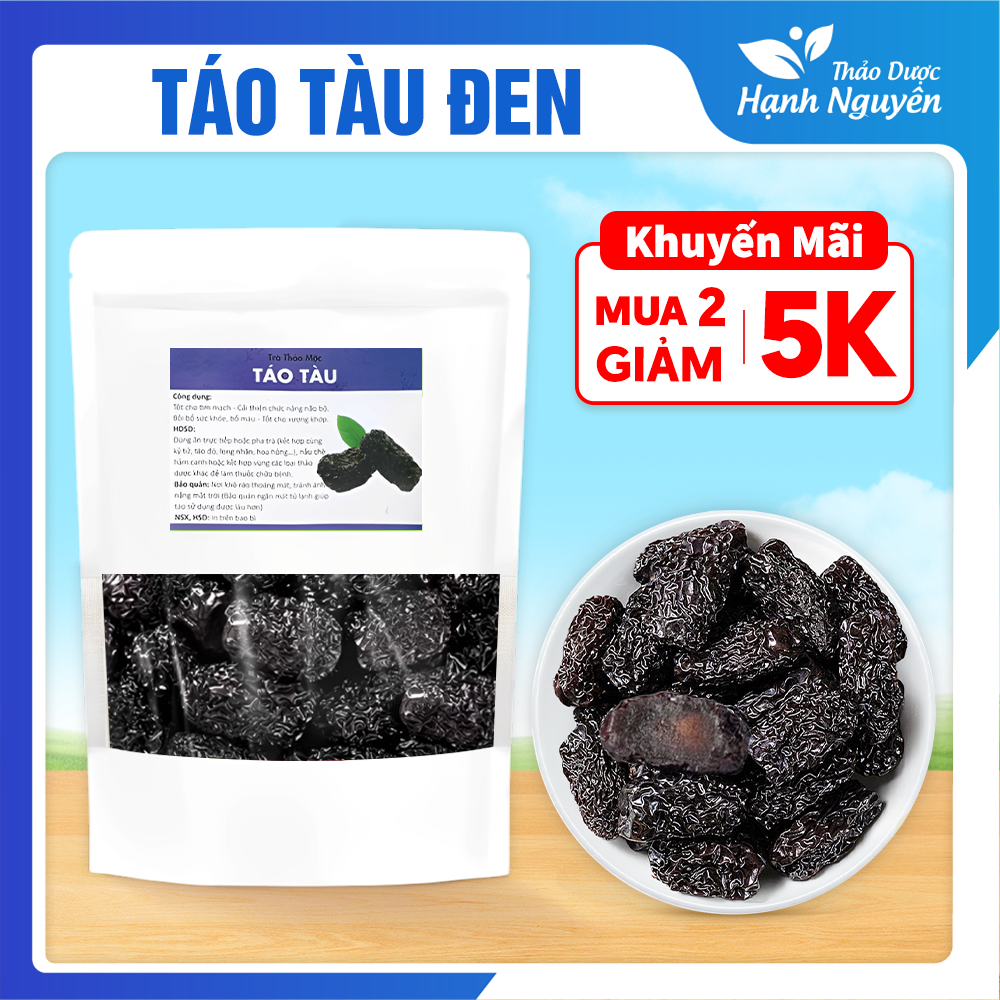 Táo tàu đen 1kg, đại táo to, ngọt, dẻo, dày thịt, không tẩm đường, món ăn vặt, hầm canh thơm ngon