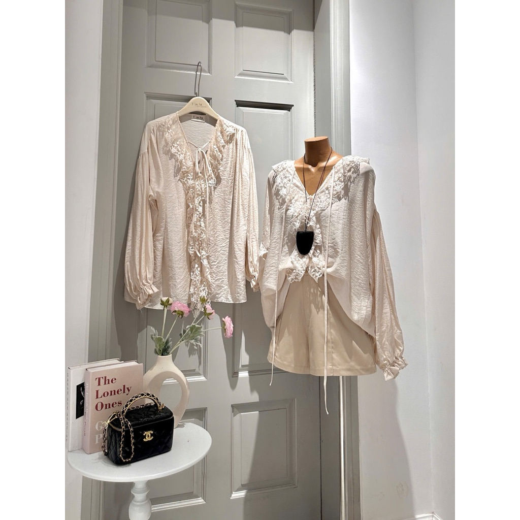 (T'achi) SET ÁO NUDE BÈO TP + SHORT 178