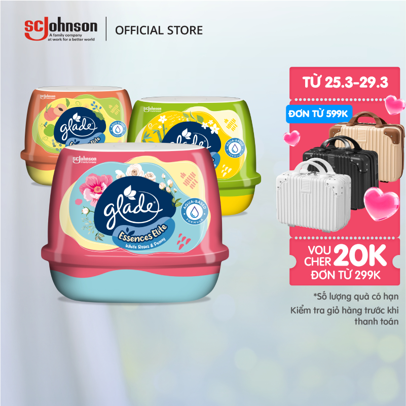 GLADE Combo 2 Sáp Thơm Cao Cấp Khử Mùi Lưu Hương Bền Lâu 180g x2