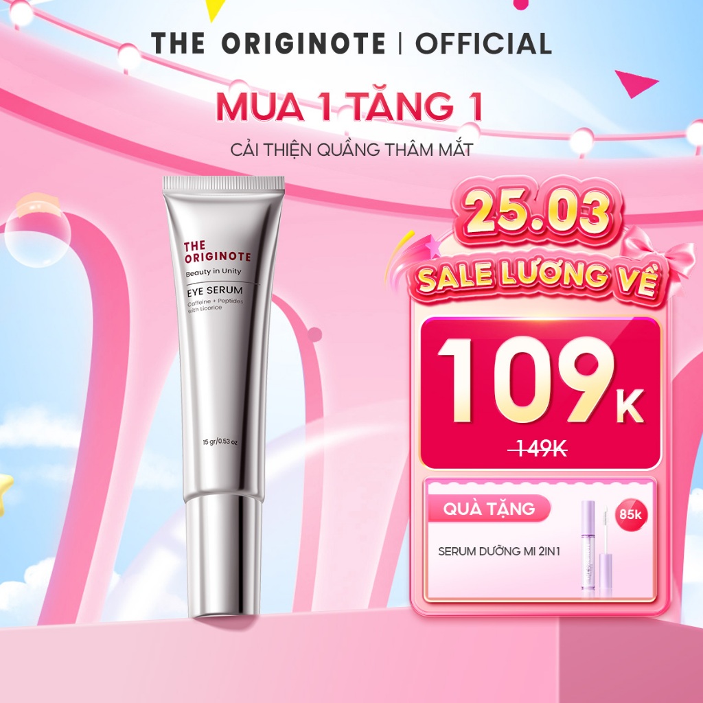 Kem mắt giảm thâm The Originote giảm thâm mắt chăm sóc mắt làm sáng vùng da mắt cấp ẩm căng bóng eye serum 15g