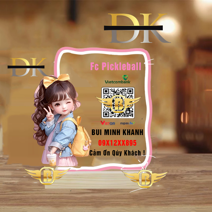 bảng mã qr code để bàn in theo yêu cầu, bảng tài khoản ngân hàng, bảng thanh toán để ở quầy lễ tân