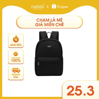 Balo đi học nam nữ thương hiệu NATOLI nhiều ngăn chống nước tốt - Basic Backpack B2