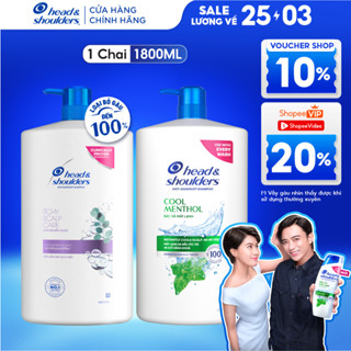 Dầu Gội Sạch Gàu HEAD & SHOULDERS Bạc Hà Mát Lạnh/ Giảm Ngứa Da Đầu - Chai 1800ML