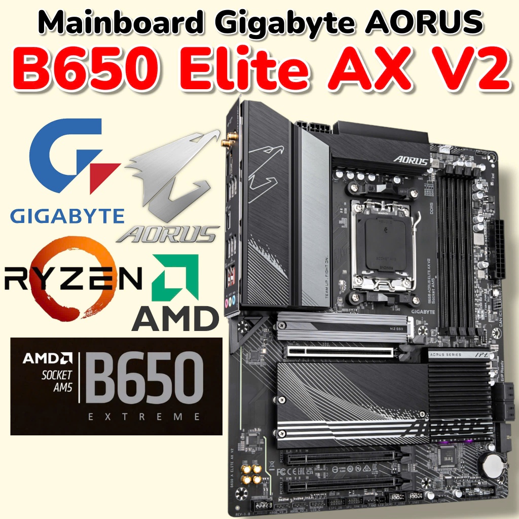 Mainboard Gigabyte B650 AORUS ELITE AX V2 - Rẻ Nhất Sàn - Bo Mạch Chủ - 2nd Đẹp 95%