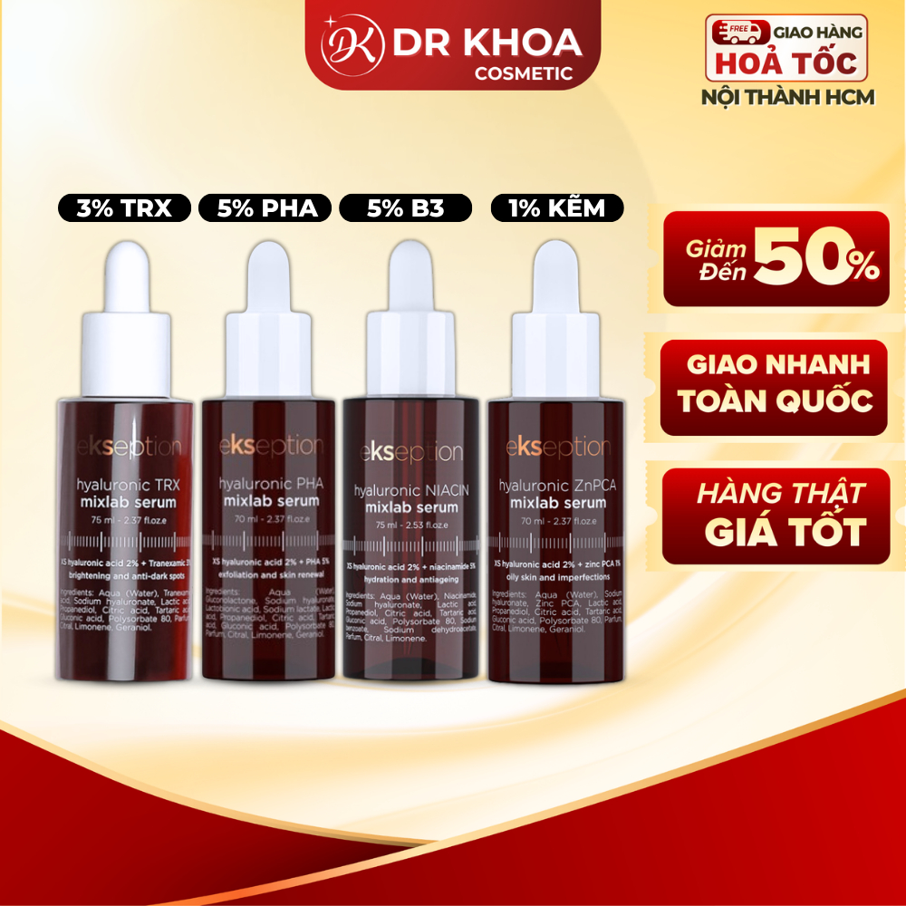 Tinh Chất Kẽm ZinC PCA Ekseption Mixlab Serum 75ml Giảm Dầu Mờ Thâm Sáng Da