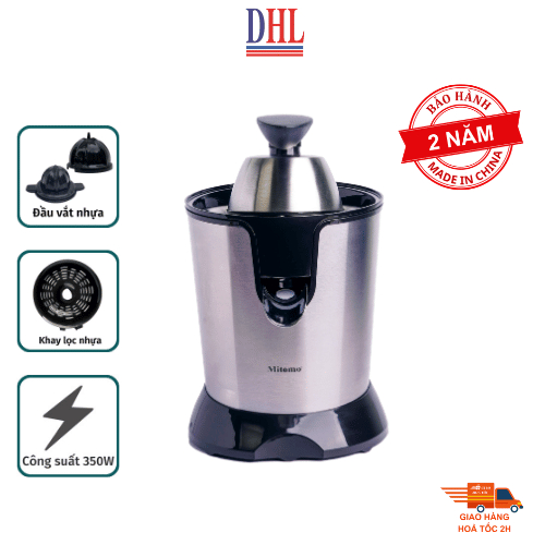 Máy Vắt Cam Tự Động Mitomo VC-55Pro - Ép Kiệt Bã, Lọc Hạt Bảo Hành 2 Năm Chính Hãng