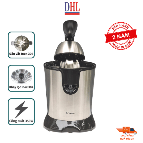 Máy vắt cam Mitomo VC-55 Pro hàng chính hãng bảo hành 2 năm toàn quốc- Ép Kiệt Nước, Thiết Kế Cao Cấp