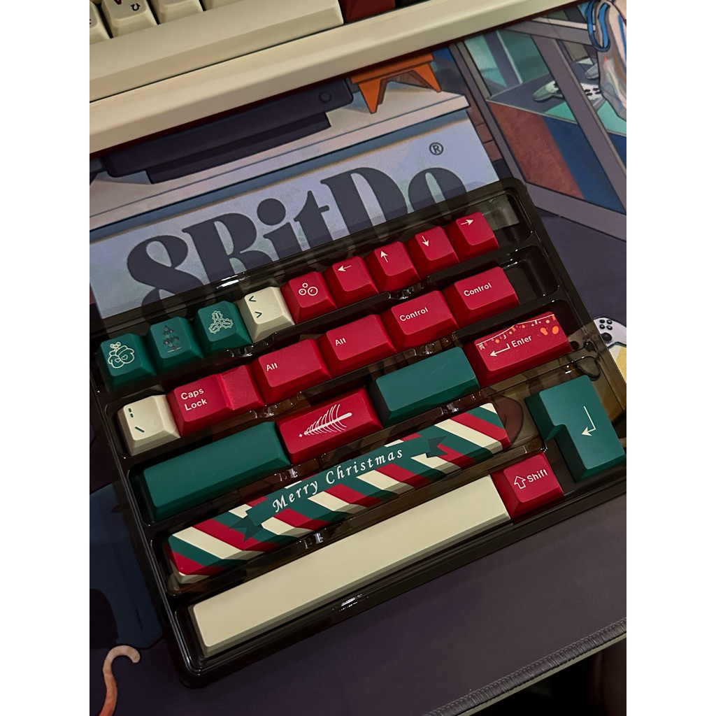 Keycap Merry Christmas PBT doubleshot không phai