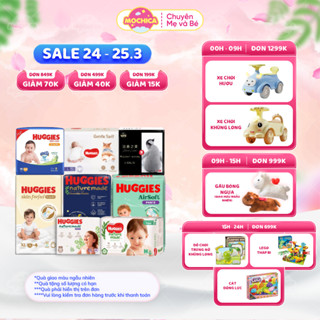 [TỔNG] Tã Bỉm Quần/Dán HUGGIES siêu cao cấp Platinum Nature Made đầy đủ size - Mochica