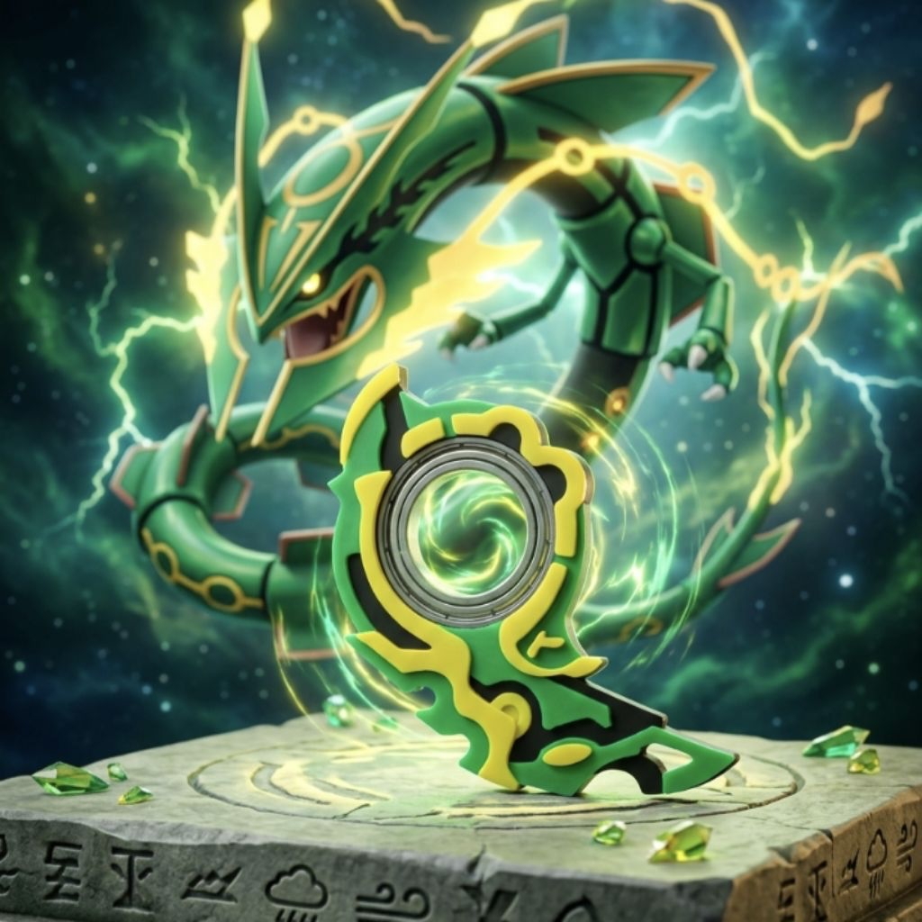[K1 rayquaza] Keyrambit POKEMON RAYQUAZA - Móc khoá xoay keyrambit xả stress - chất liệu cao cấp