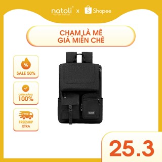Balo laptop 15 6 inch thương hiệu NATOLI, cặp đi học nam chống sốc chống nước tốt Global Backpack B8