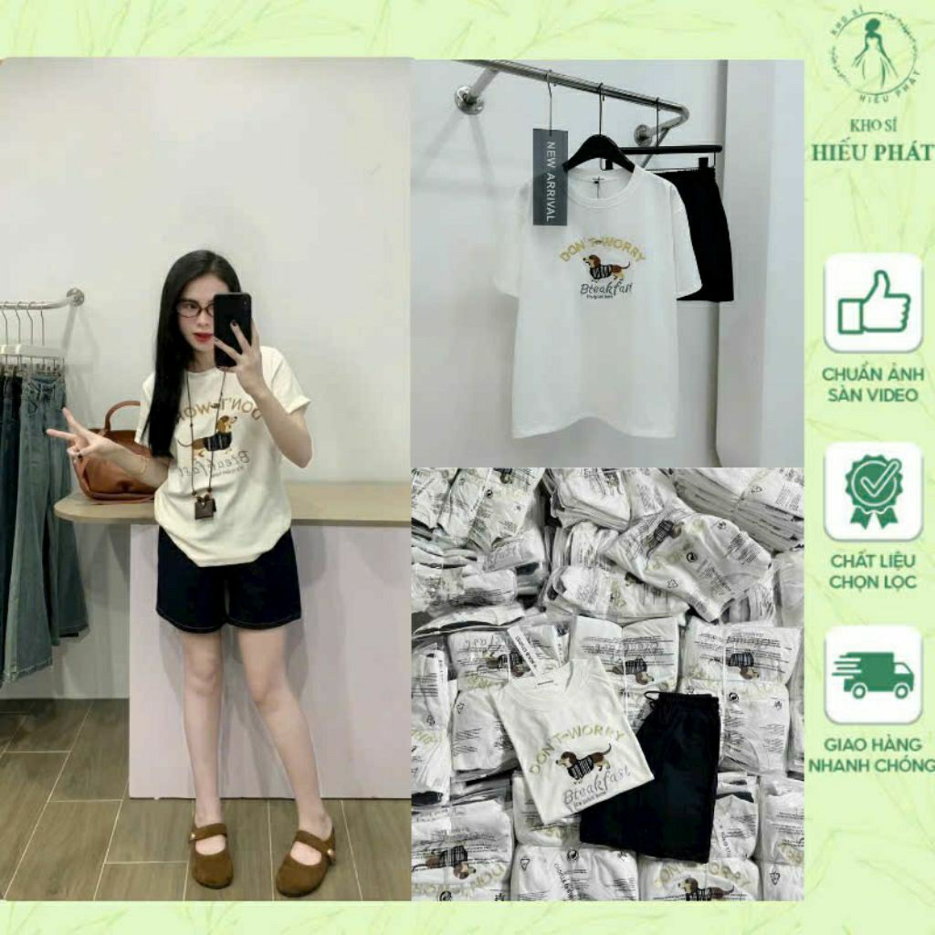 Set bộ cún chữ vàng phối quần đùi by khosihieuphat