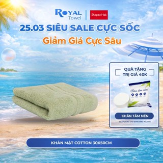 Khăn Mặt Royal Towel 30x50cm Sợi Cotton Mềm Mịn, Thấm Hút Tốt, Không Xổ Lông, Không Phai Màu