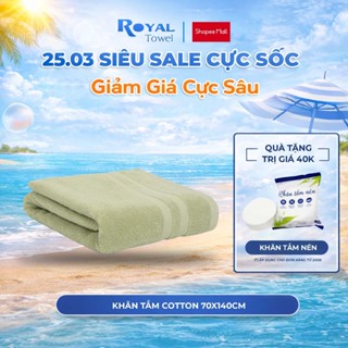 Khăn Tắm Royal Towel 70x140cm Sợi Cotton Mềm Mịn, Thấm Hút Tốt, Không Xổ Lông, Không Phai Màu