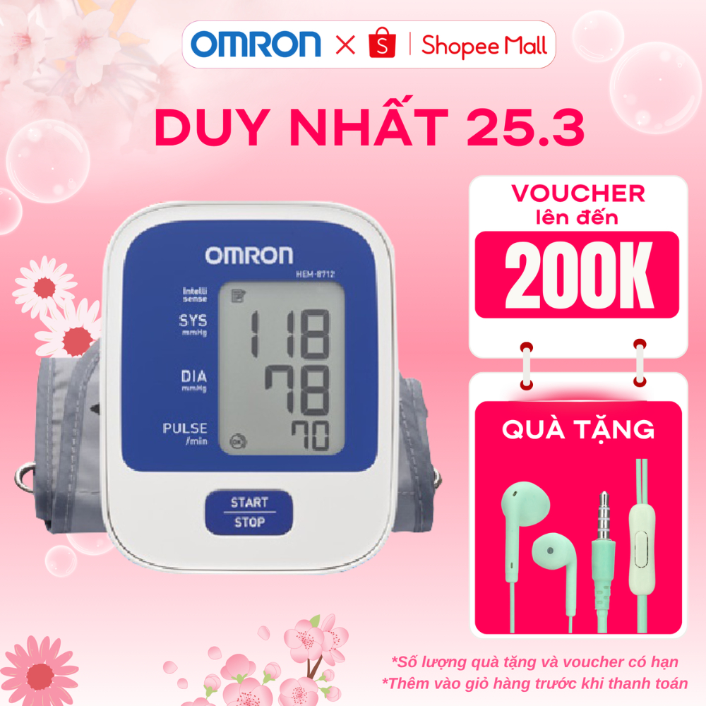 Máy Đo Huyết Áp Omron HEM-8712, Chính Hãng, Bảo Hành 5 năm