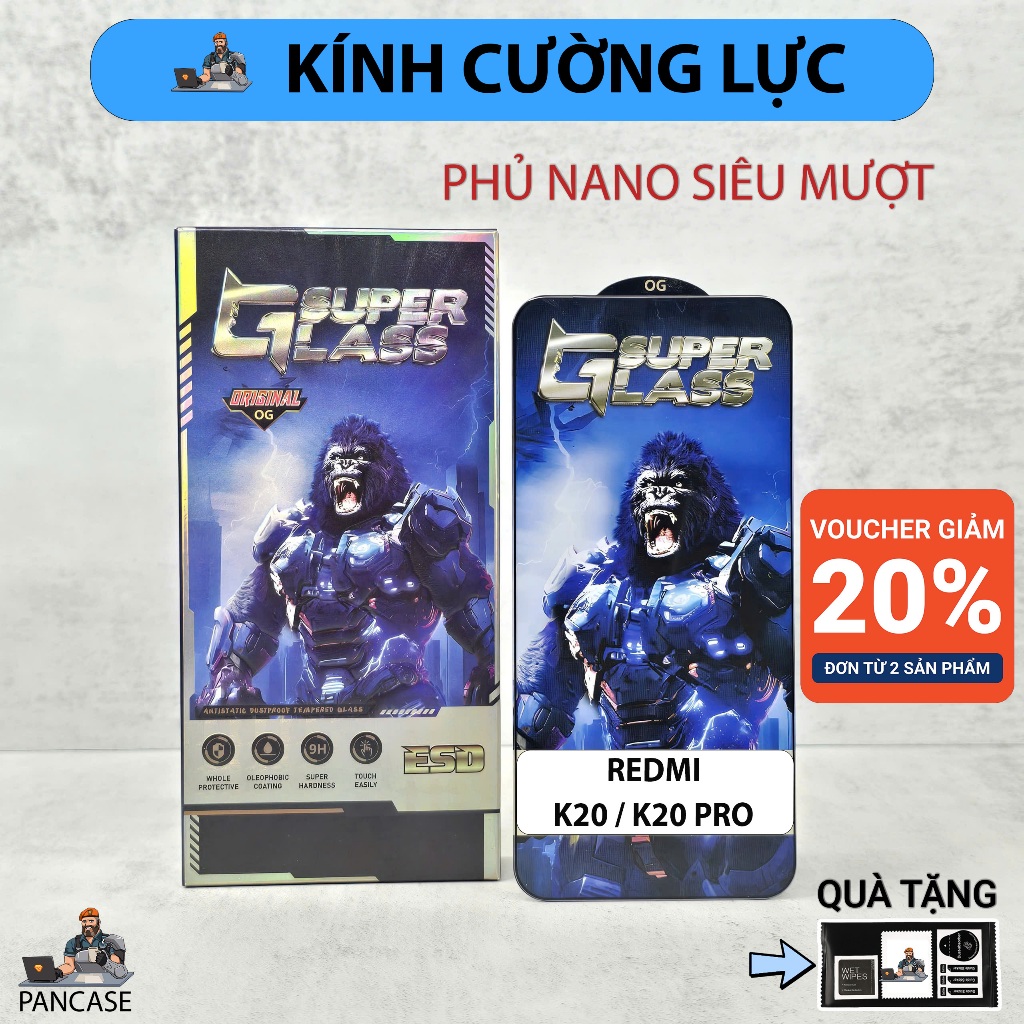 Cường lực Redmi K20 / K20 Pro PANCASE PREMIUM full màn | Miếng kính dán bảo vệ màn hình cho Xiaomi