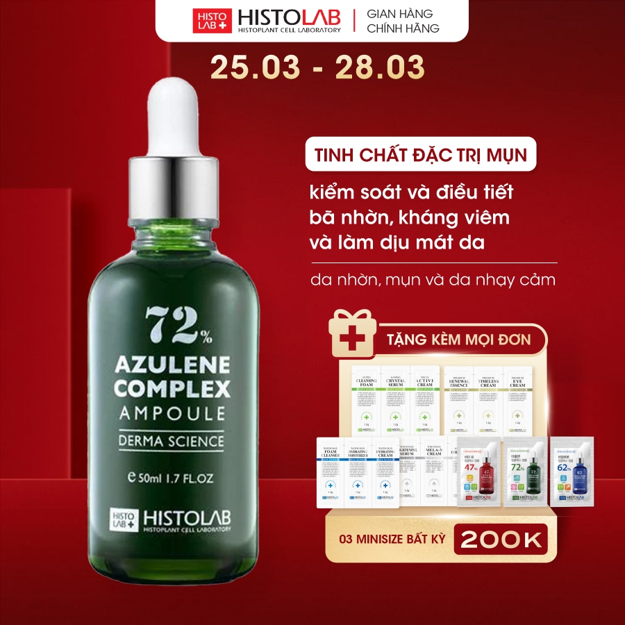 Tinh Chất Giảm Mụn HISTOLAB Azulene Complex Ampoule 72% Serum
