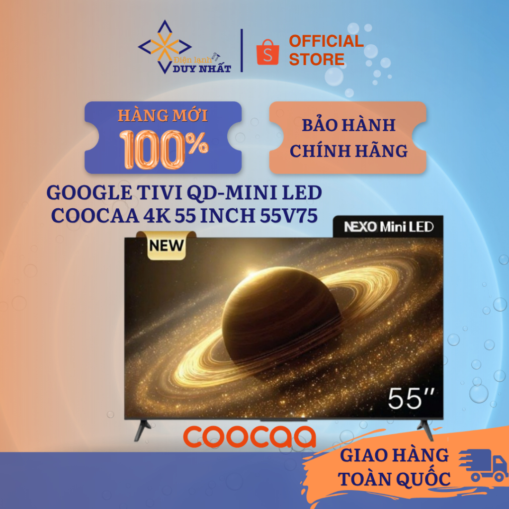 Google Tivi QD-Mini LED Coocaa 4K 55 Inch 55V75