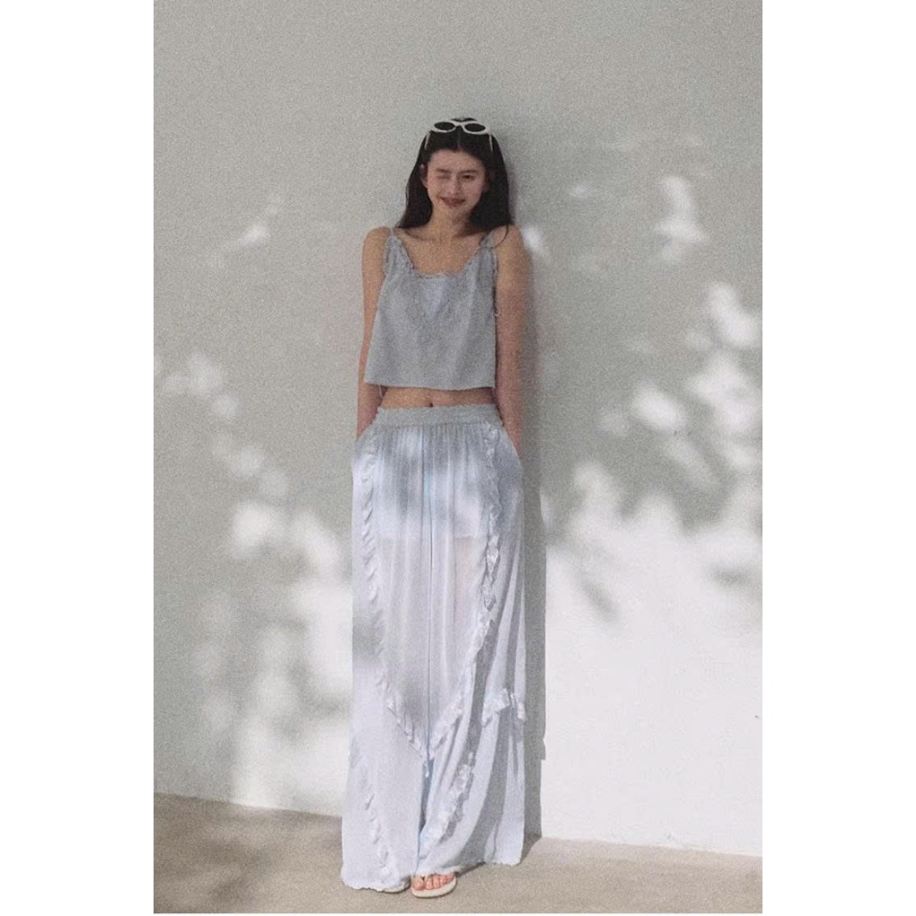 [OAKMOO]  Áo Camisole - màu xanh sữa