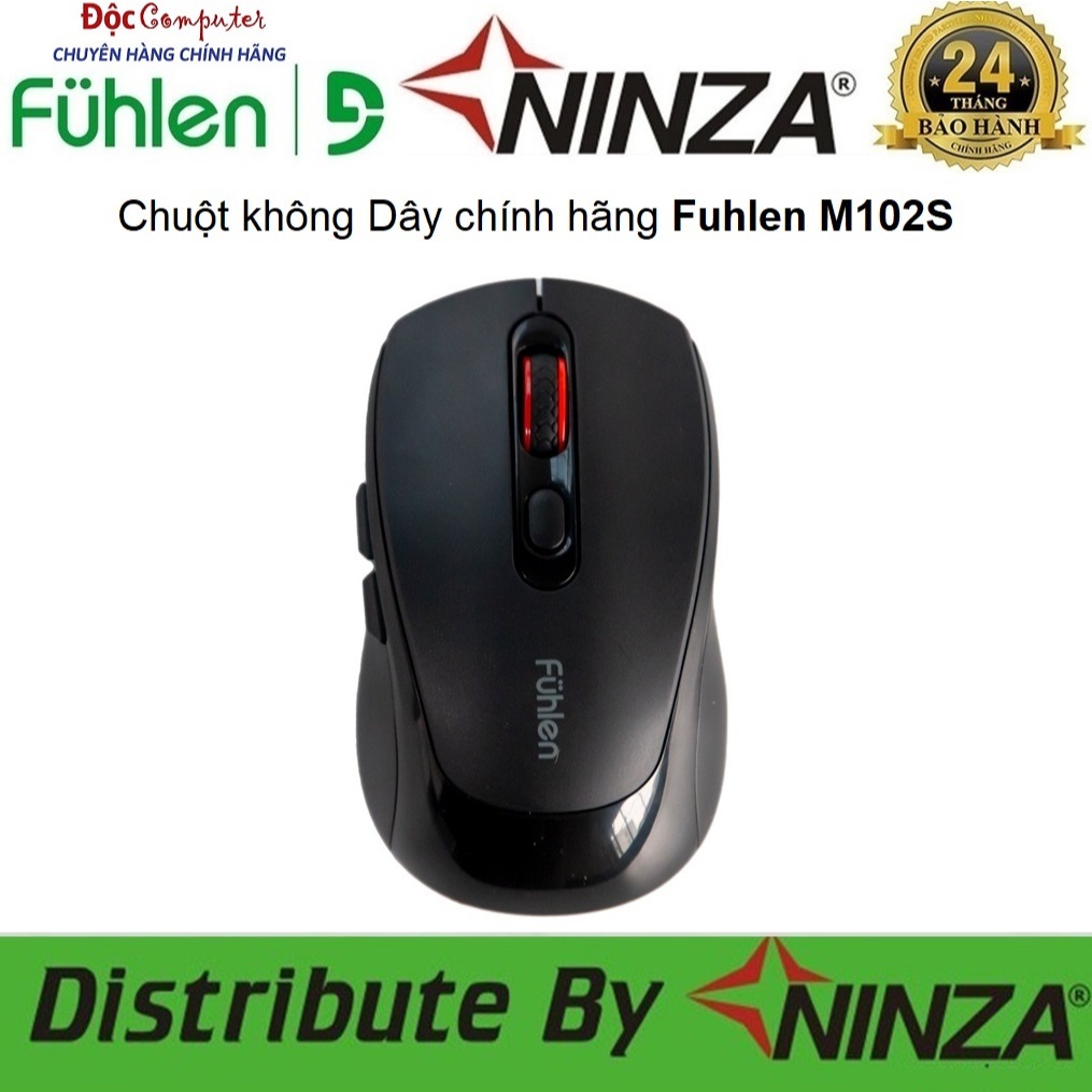 Chuột không Dây chính hãng Fuhlen M102S Kết nối 2.4Gh, Pin sử dụng 12 Tháng - Bảo Hành 24 Tháng