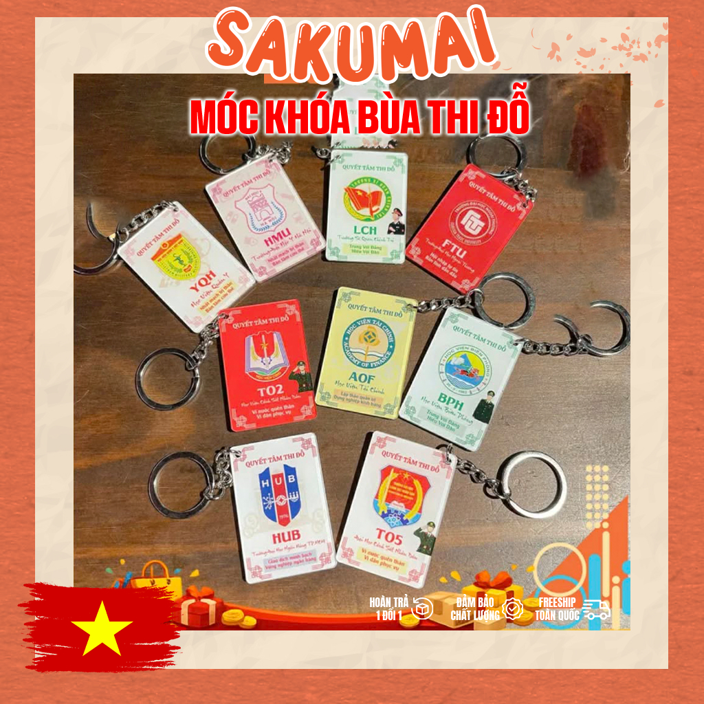 Móc Khoá Đại Học, Móc Khoá Logo Trường Đại Học Bùa May Mắn Bùa Thi Đỗ Bùa Thi In Theo Yêu Cầu 2 Mặt 