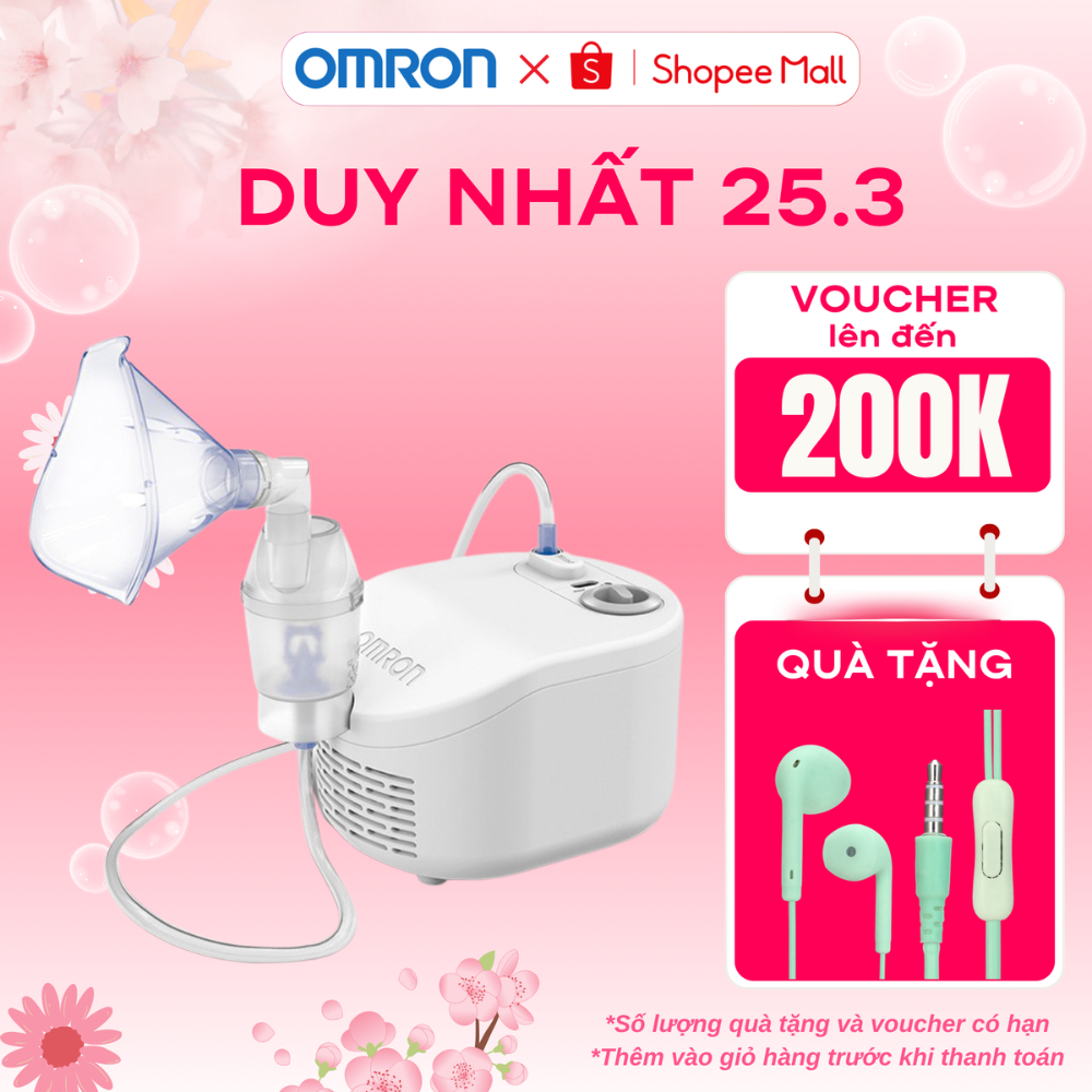 Máy Xông Khí Dung Omron Ne-C101, Chính Hãng, Bảo Hành 2 Năm, Hiệu Suất Lớn, An Toàn Khi Sử Dụng