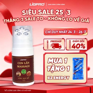 Con Lăn Massage LIGPRO Gừng Ngải Quế Hỗ Trợ Giảm Mỏi Cổ Vai Gáy, Đau Lưng Thần Kinh Tọa Thư Giãn Cơ Bắp