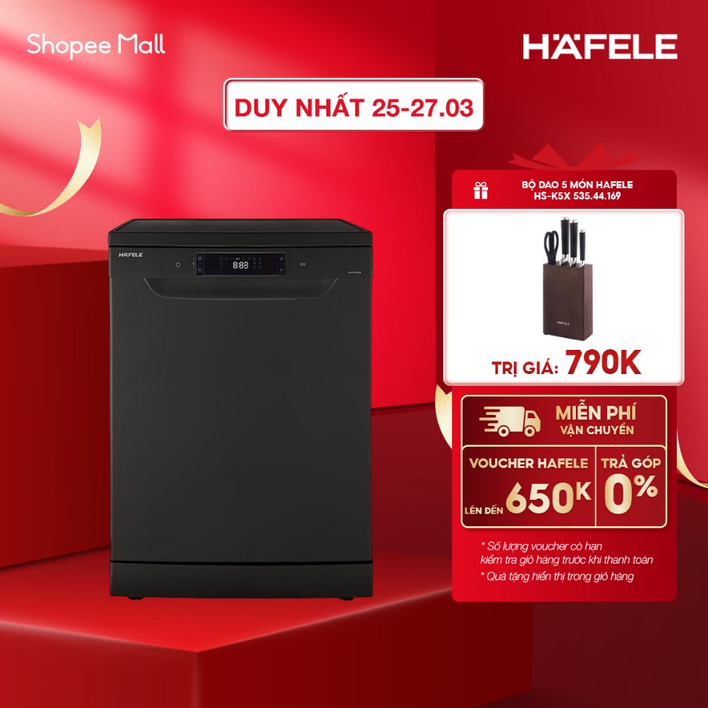 Máy rửa chén Hafele HDW-F602B 538.21.360